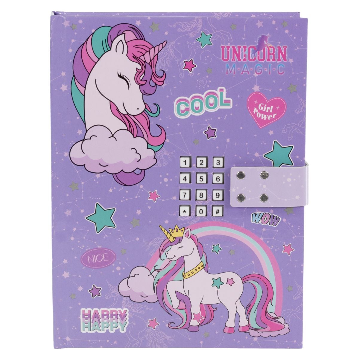 Dagbok m/kodelås Unicorn Tinka