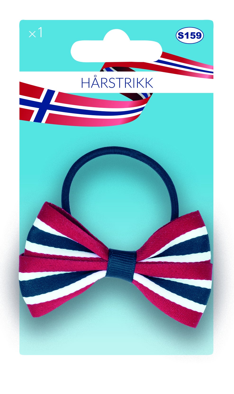 Hårstrikk rosett 17. mai