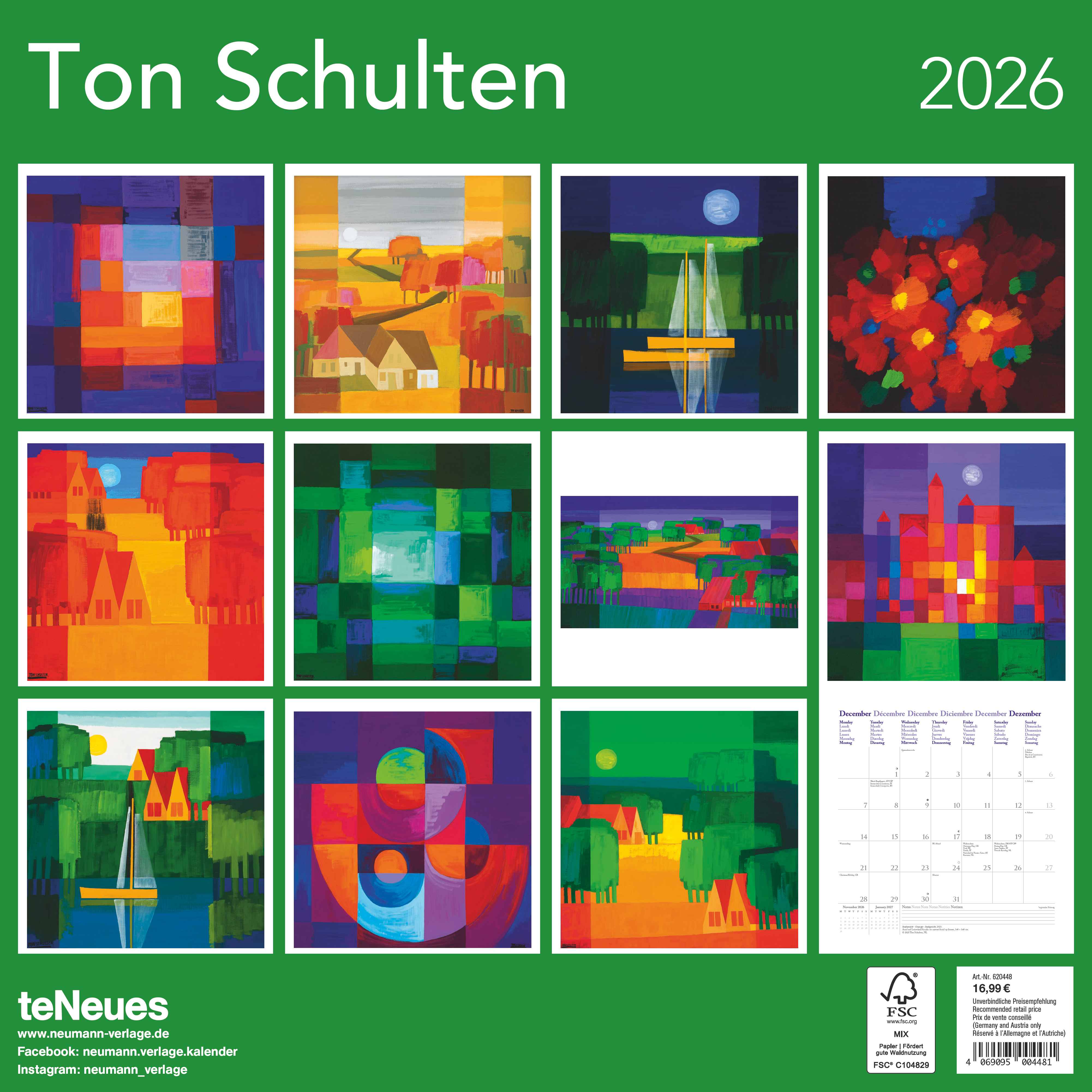 Kalender 2026 30x30 Ton Schulten