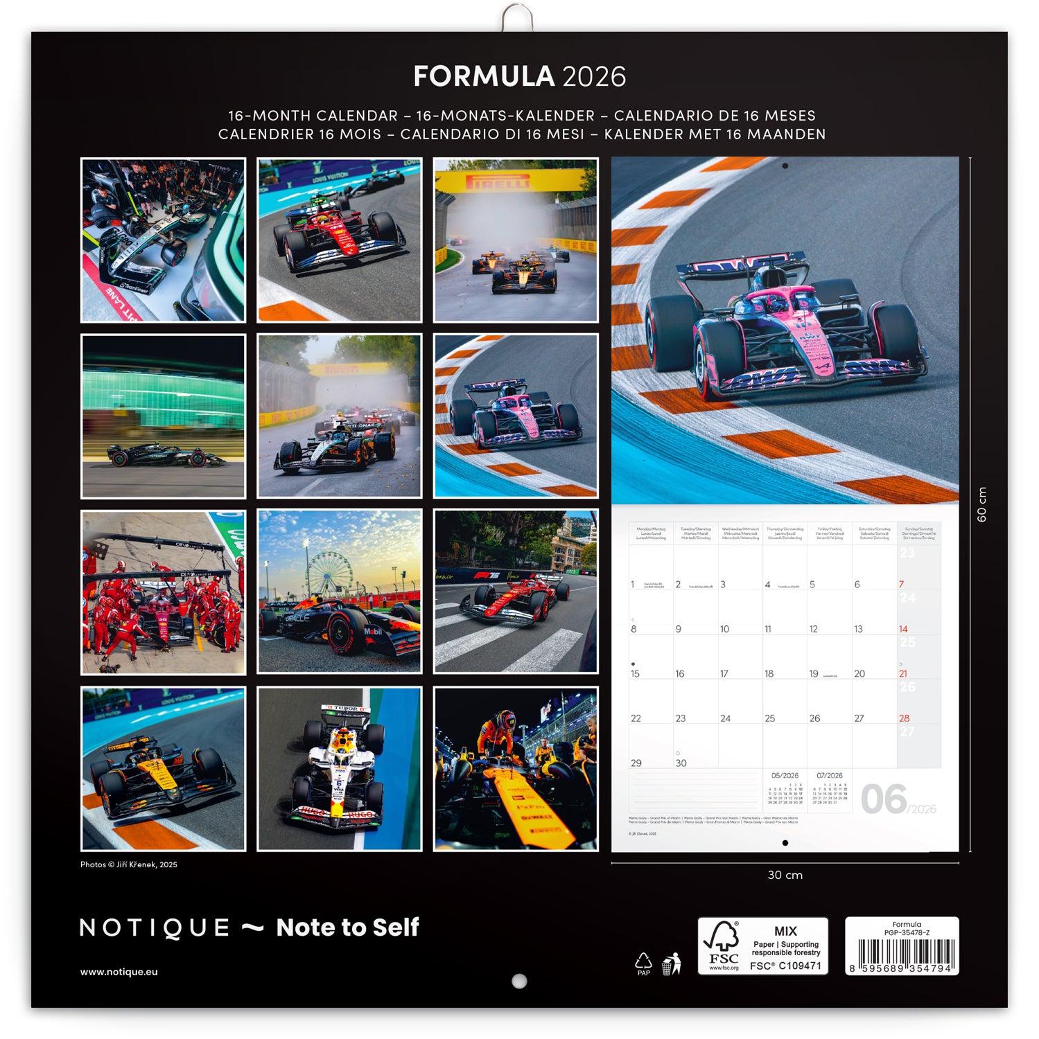 Kalender 2026 30x30 Formula