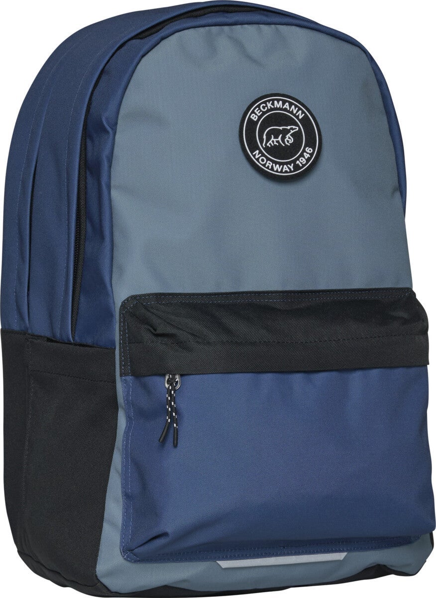 Skolesekk City Green Colorblock 30L Beckmann