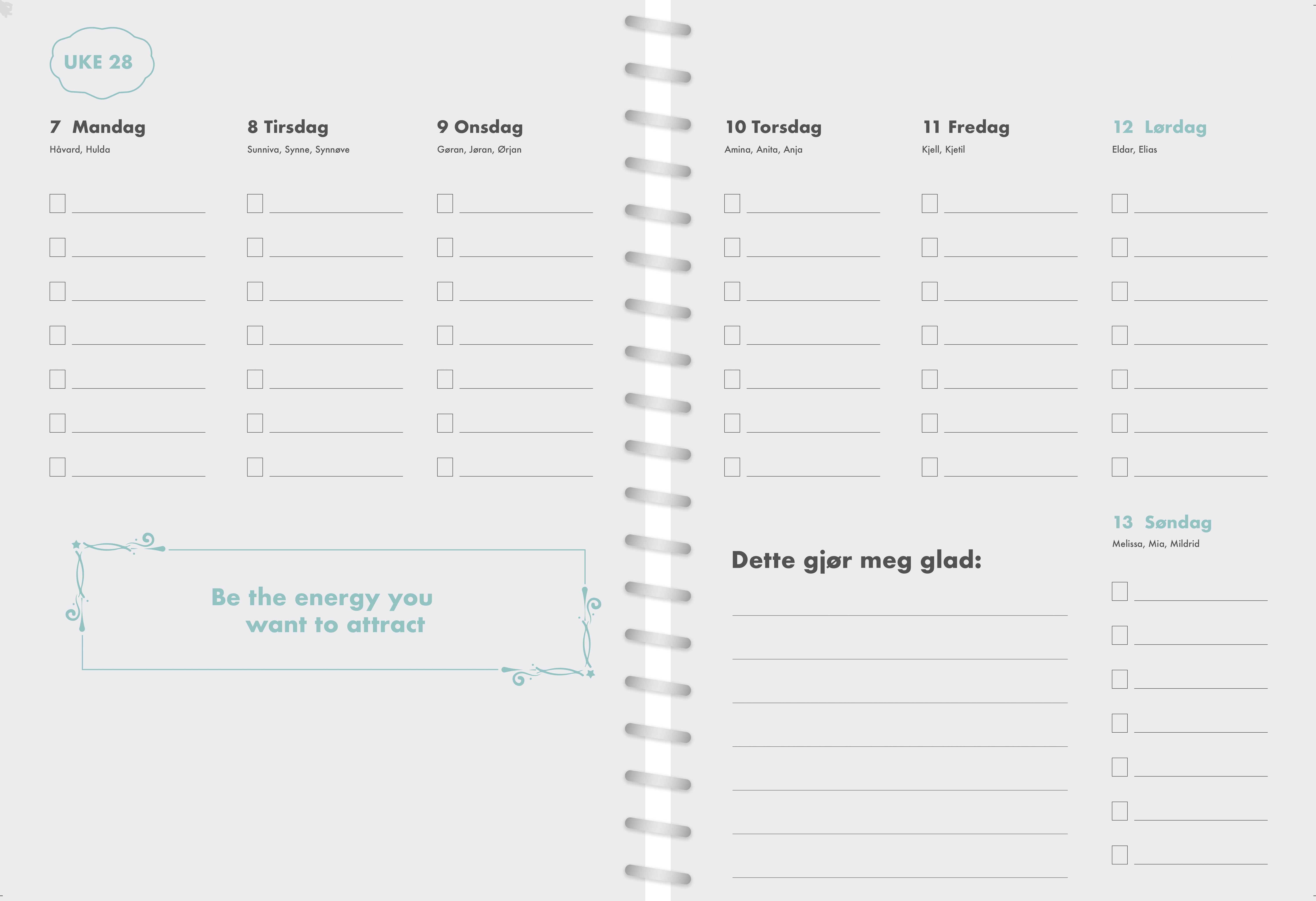 Kalender 7.Sans 26/27 Inspirasjon Student