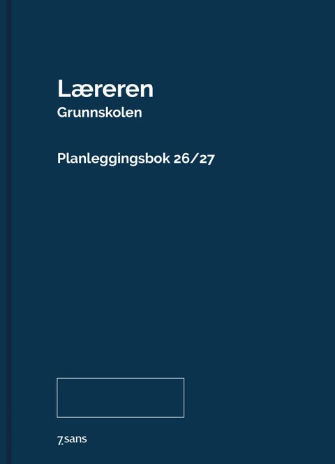 Kalender 7.Sans 26/27 Lærer Grskole Innbundet