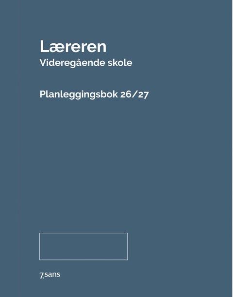 Kalender 7.Sans 26/27 Læreren Vgs Innbundet