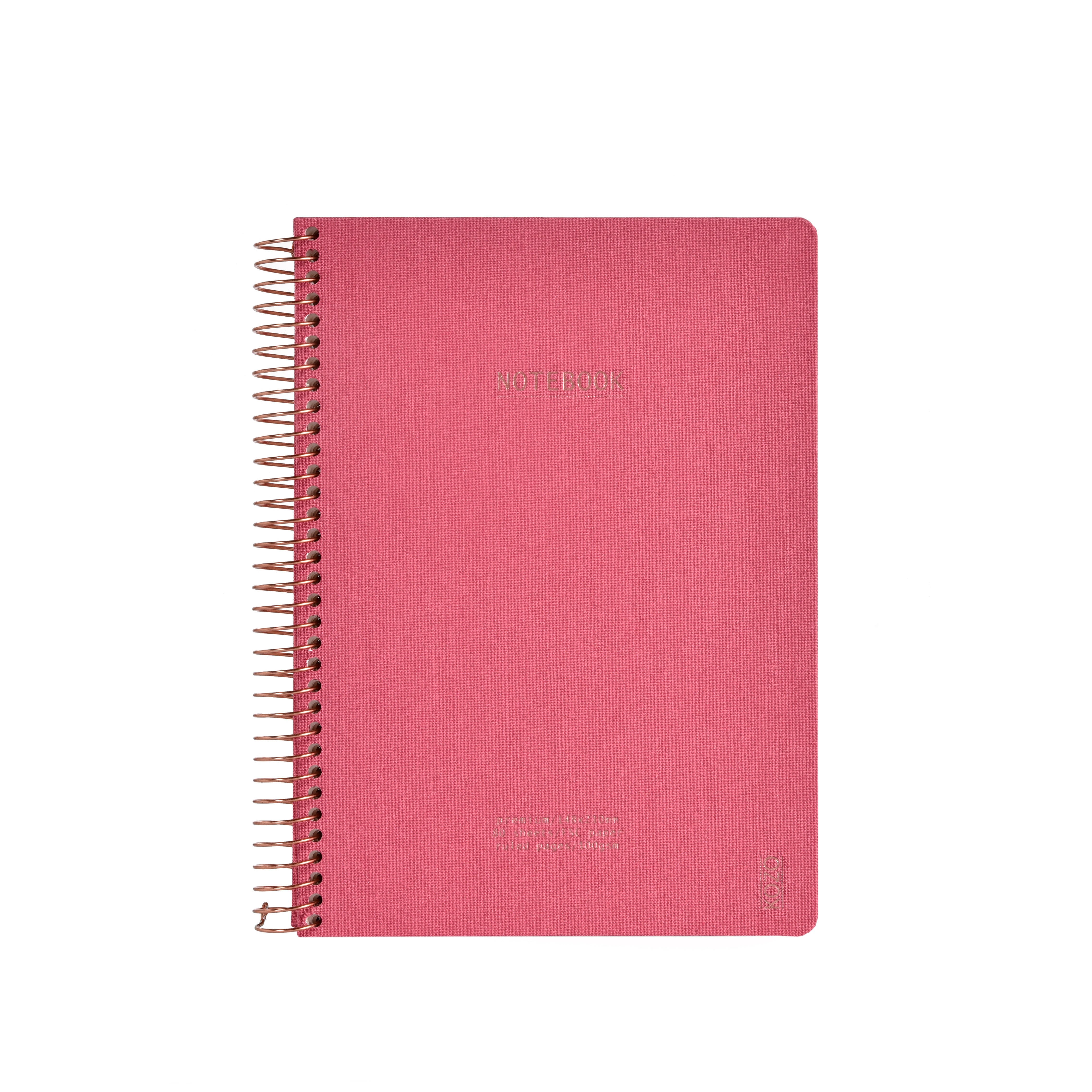 Notatbok m/spiral Kozo Premium A5 Guava Pink