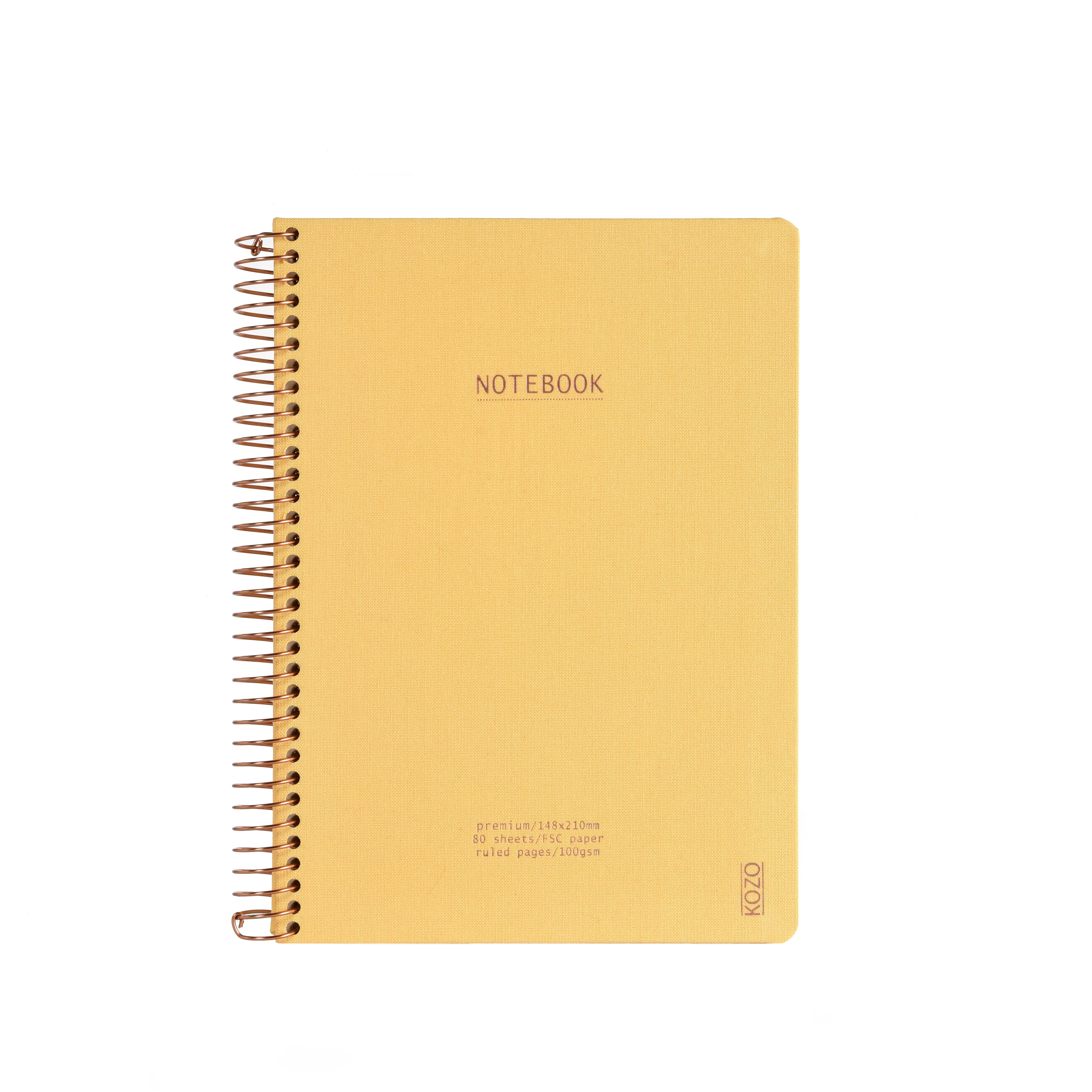 Notatbok m/spiral Kozo Premium A5 Honey