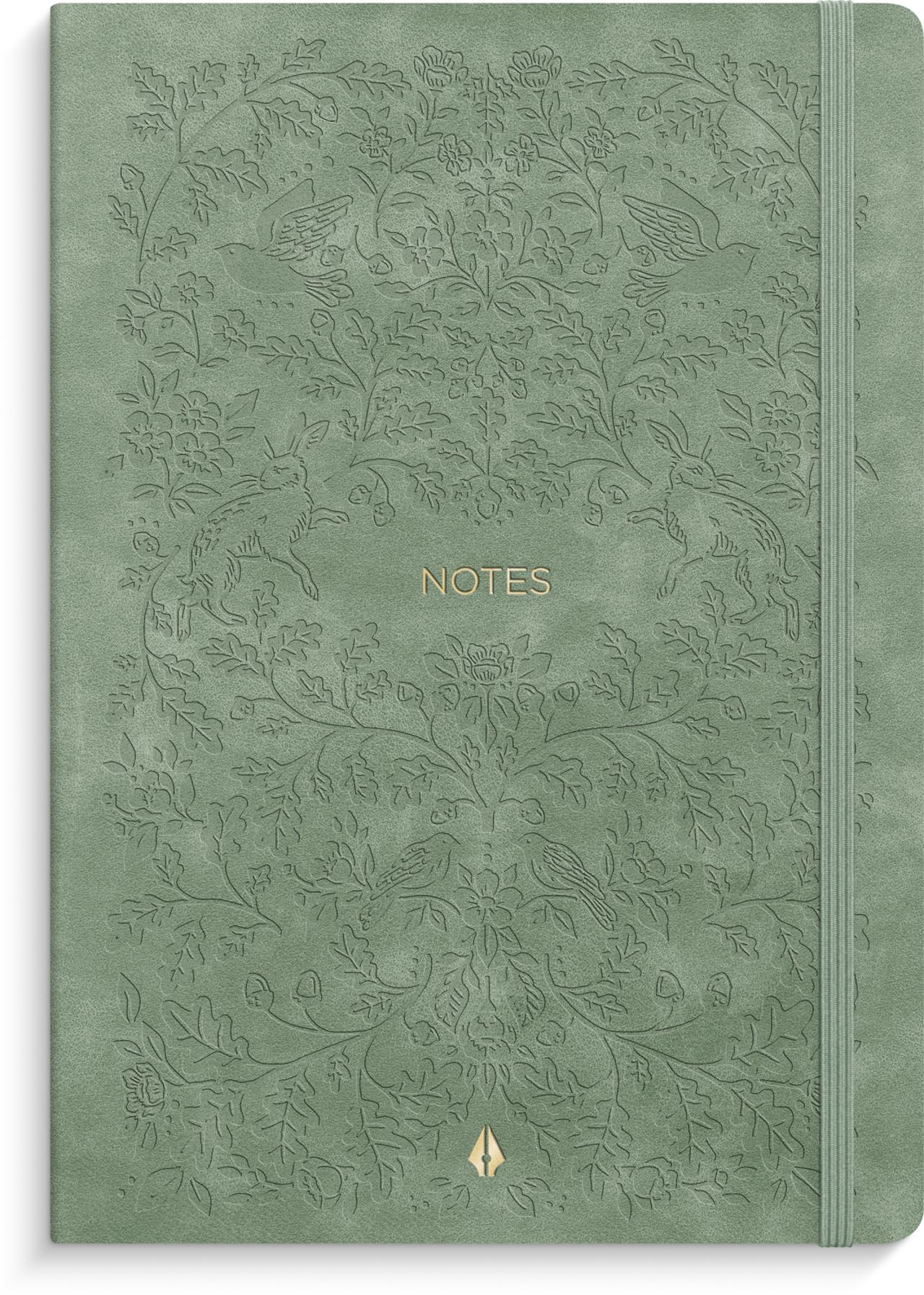 Notatbok Burde Deluxe A5 linjert Smooth Green