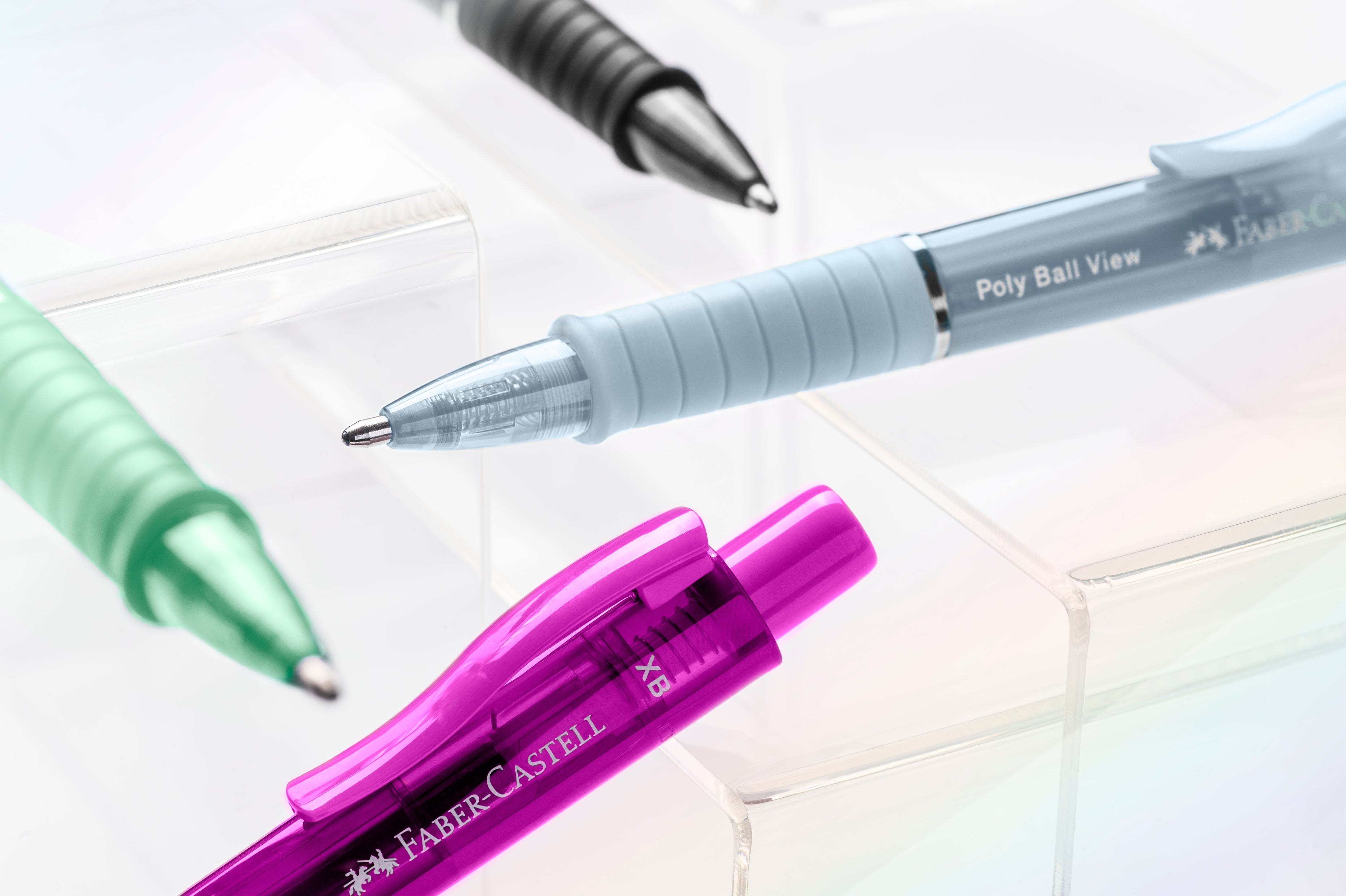 Kulepenn Faber Poly Ball XB View Isblå