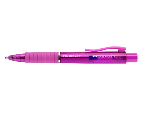 Kulepenn Faber Poly Ball XB View Dyp Rosa
