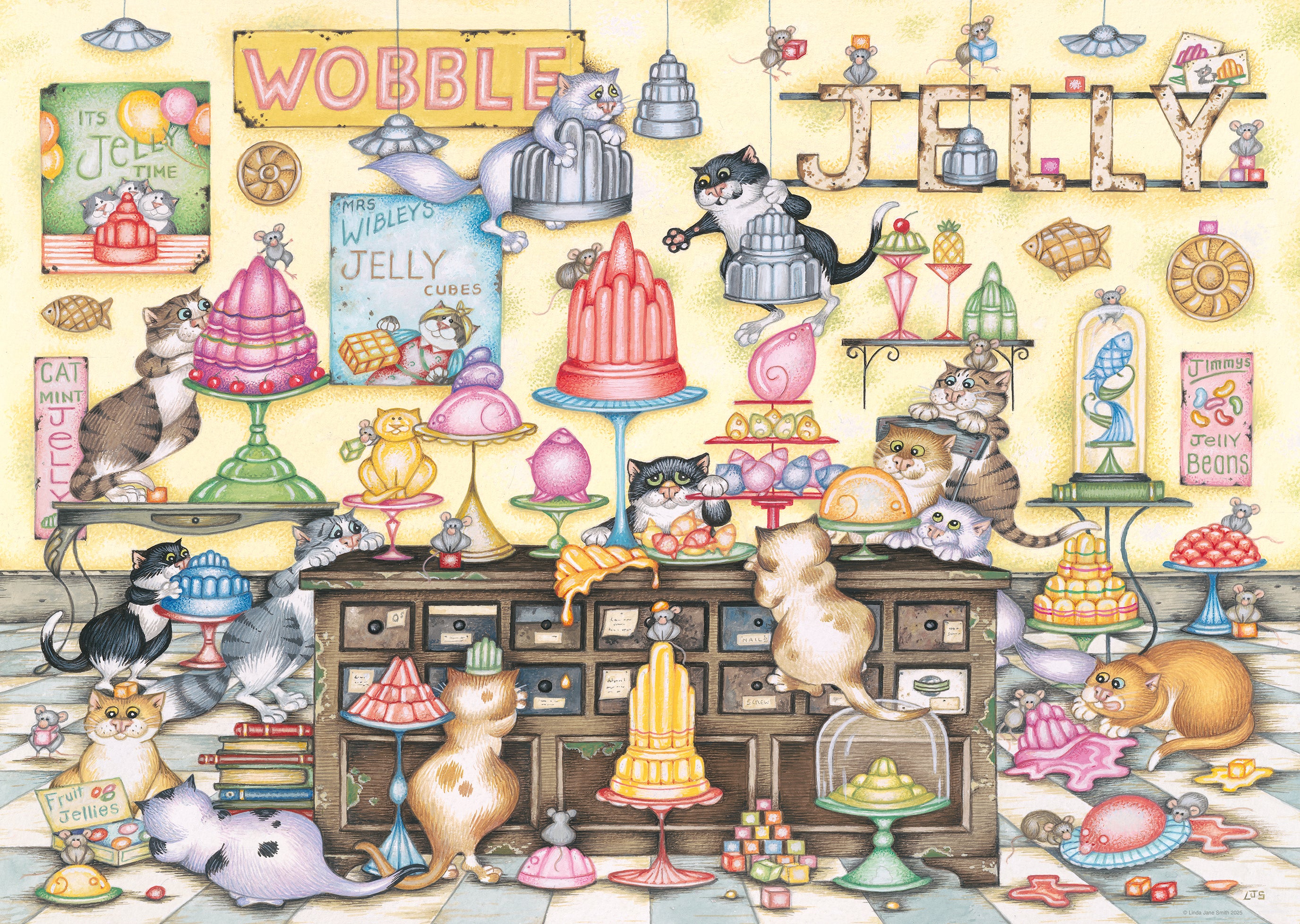 Puslespill 1000 Crazy Cats Ravensburger