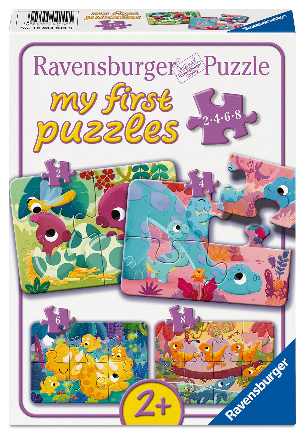Puslespill 2,4,6,8 Dinosaurer Raven