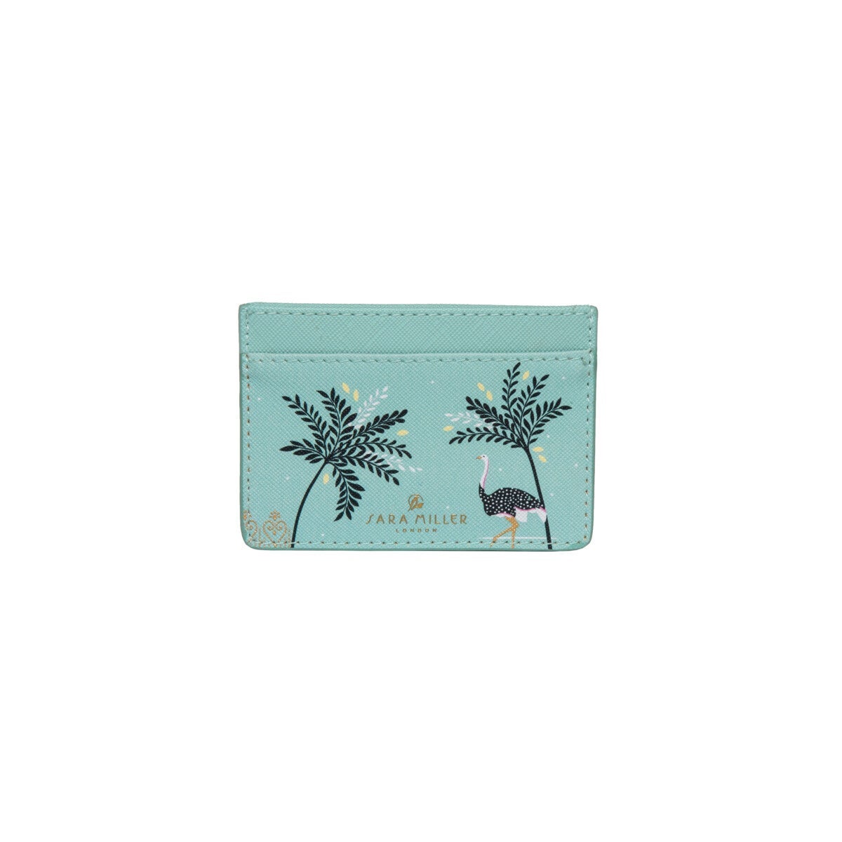 Kortholder Sara Miller Ostrich Mint