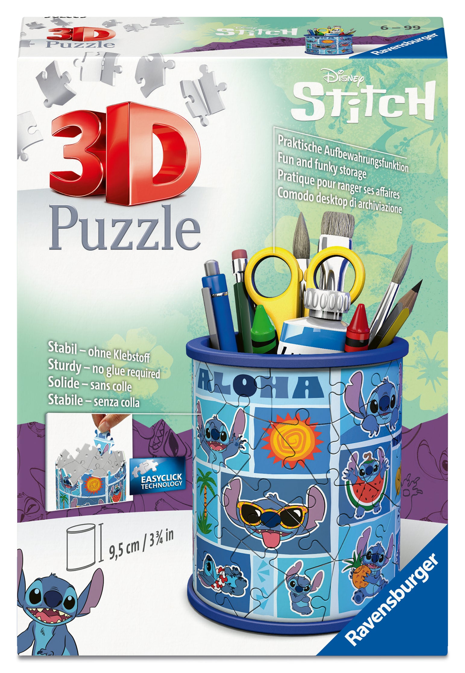 Puslespill 3D 54 Pencil Cup Stitch Ravens