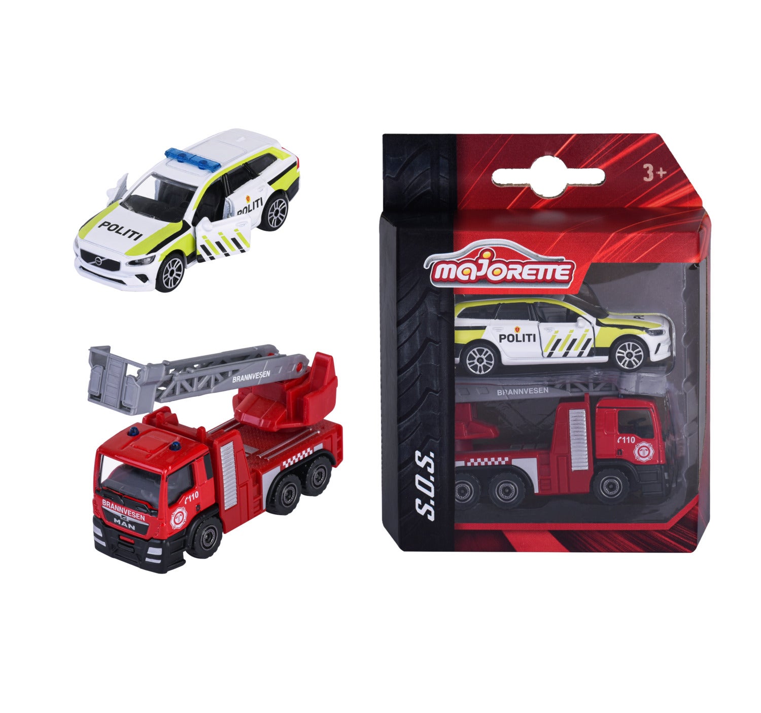 Majorette Utrykningskjøretøy 2 Pack