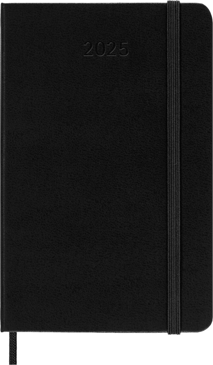Kalender Moleskine 2025 Hard Pocket Dag Sort