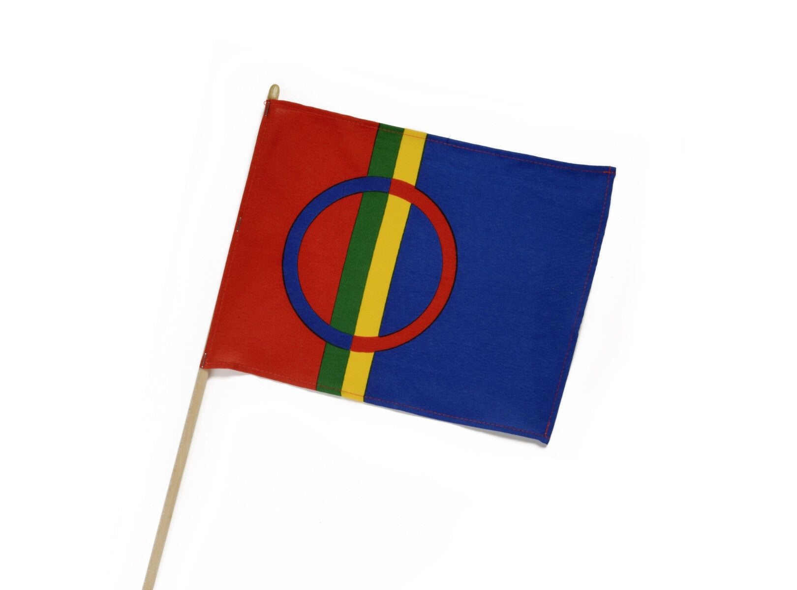 Flagg Samisk 20x28cm trepinne 65cm