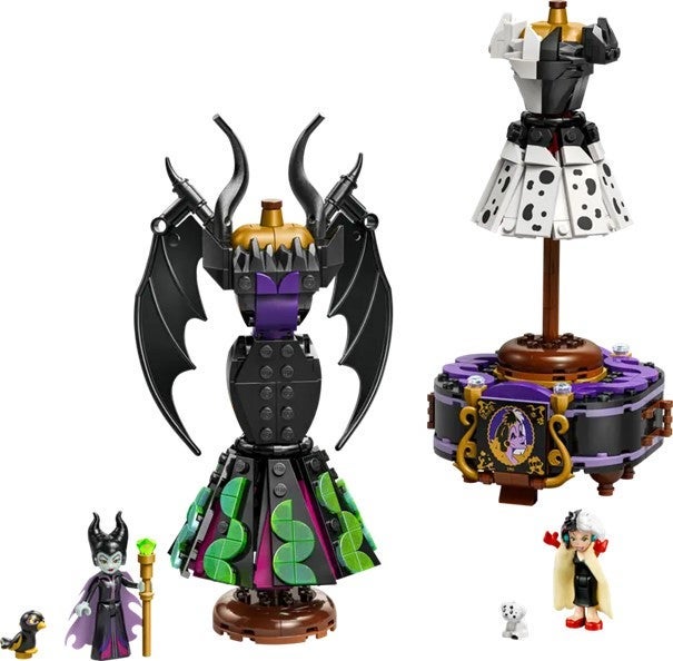 Lego Maleficents og Cruella De Vils kjoler 43262