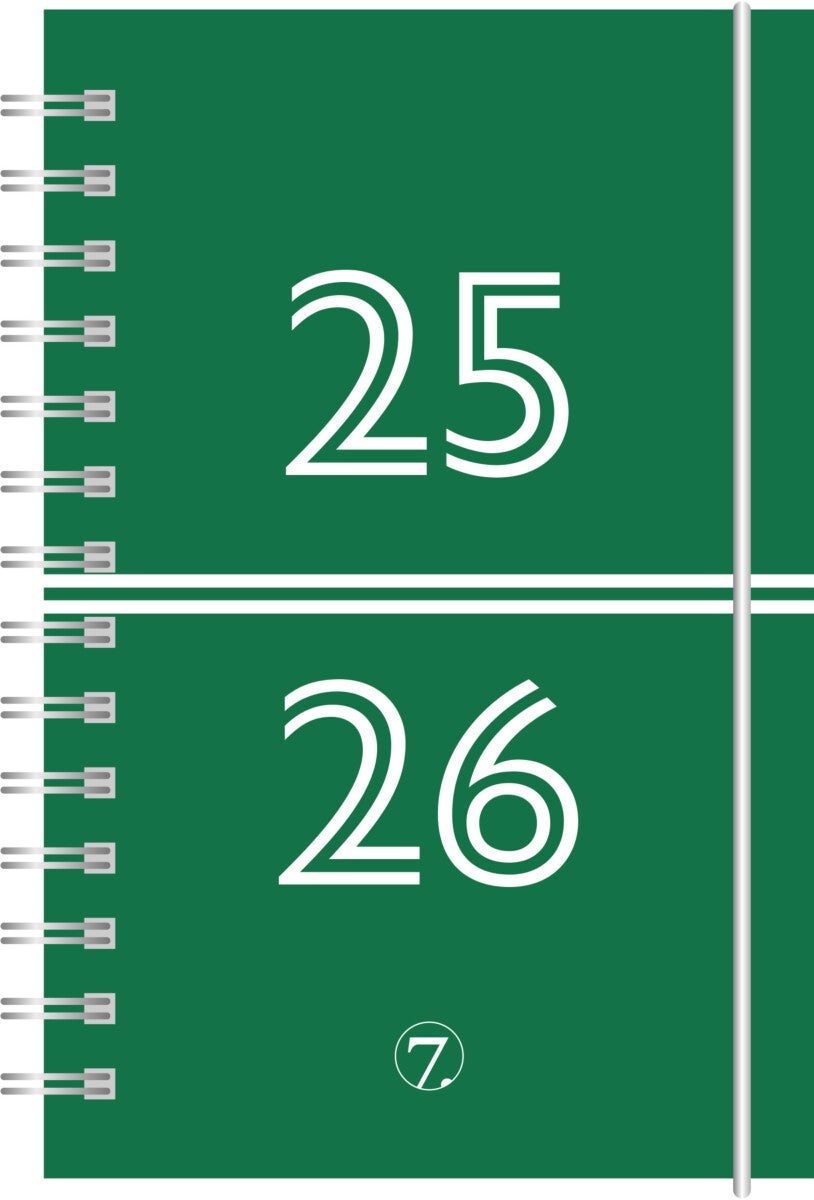 7.sans Kalender 25/26 Neon Kartong Spiralisert