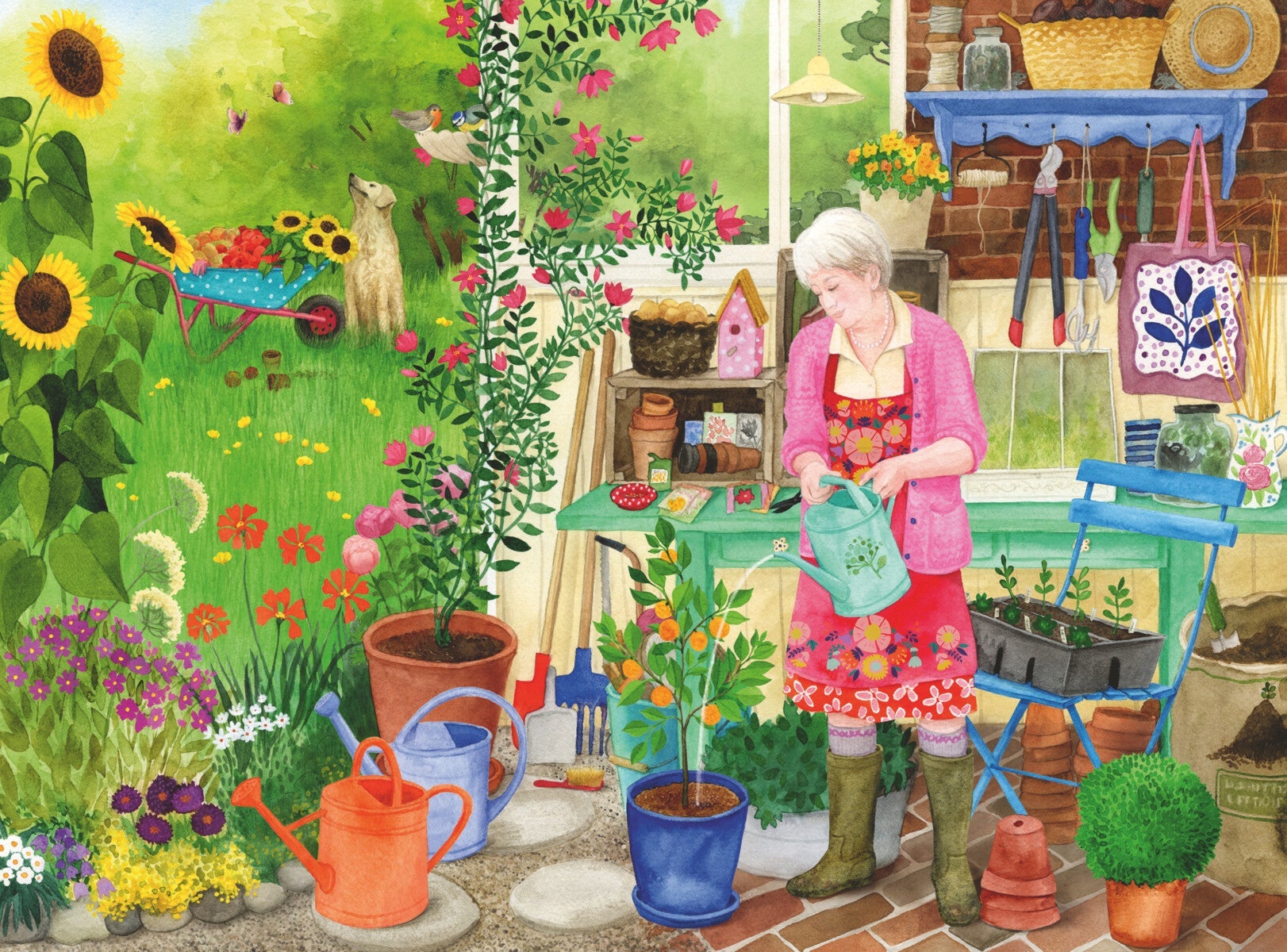 Puslespill 100 Hagearbeid Ad Ravensburger