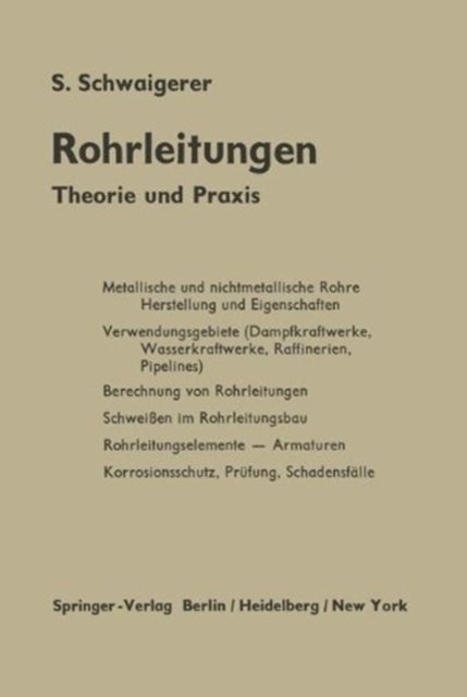 Rohrleitungen - Theorie und Praxis