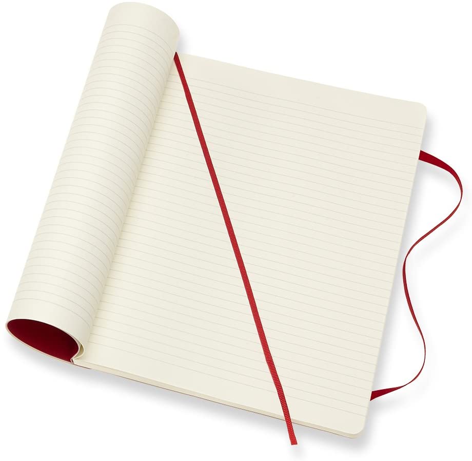 Moleskine Notatbok Linjert Rød Myk XL