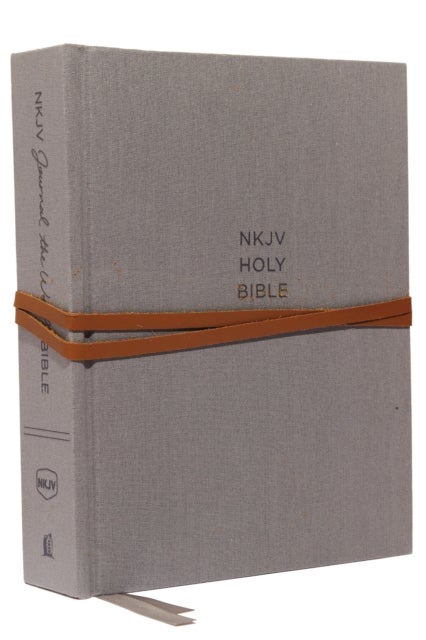 NKJV, Journal the Word Bible, Cloth over Board, Gray, Red Letter, Comfort Print - Reflect, Journal, or Create Art Next to Your Favorite Verses
