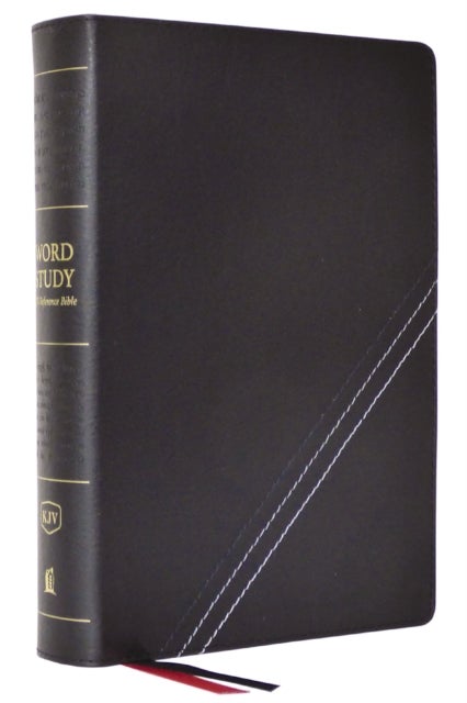 KJV, Word Study Reference Bible, Bonded Leather, Black, Red Letter, Thumb Indexed, Comfort Print - 2,000 Keywords that Unlock the Meaning of the Bible