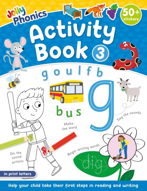 Jolly Phonics Activity Book 3 - in Print Letters (American English edition)