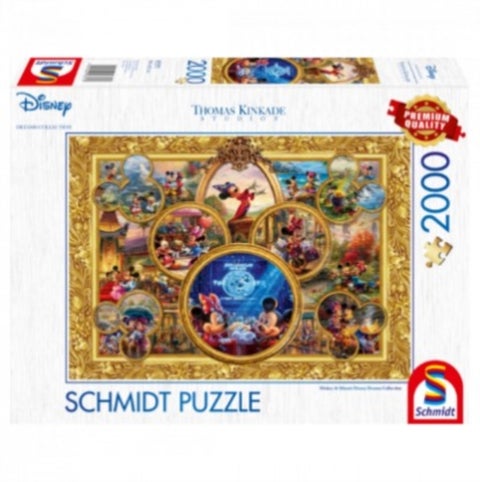 Mickey and Minnie by Thomas Kinkade 2000 Piece Sch - Disney Dreams Collection
