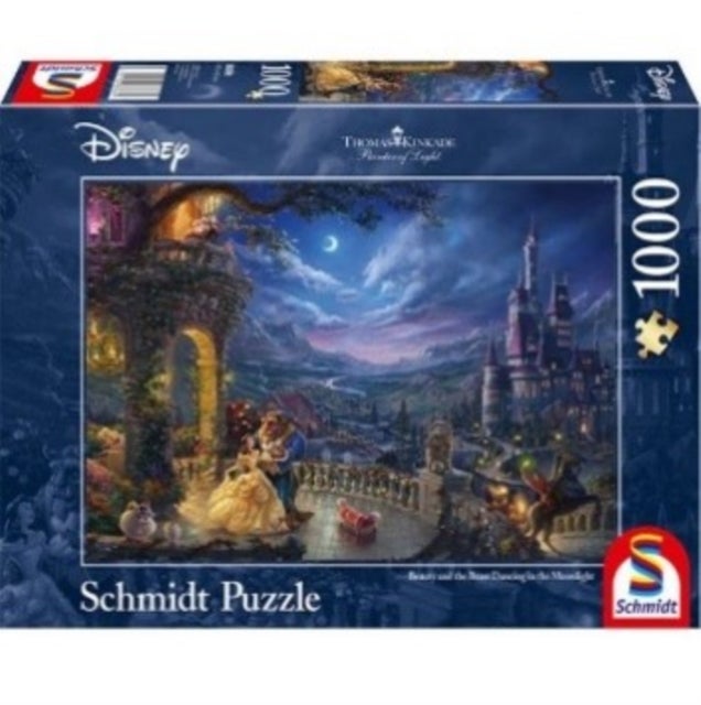 Disney - Beauty and the Beast Dancing in the Moonlight by Thomas Kinkade 1000 Piece Schmidt Puzzle - Thomas Kinkade 1000 Piece Schmidt Puzzle