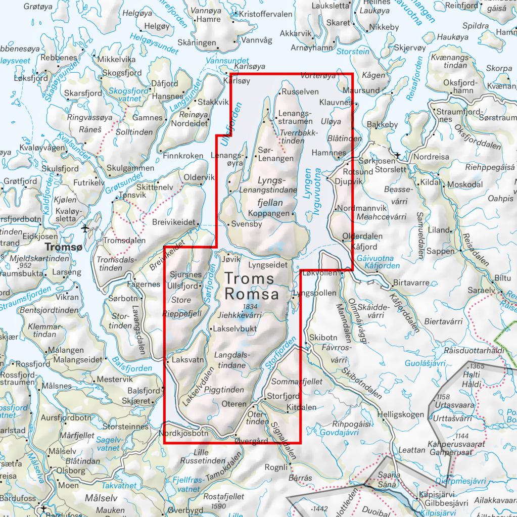 Lyngen Hiking Map