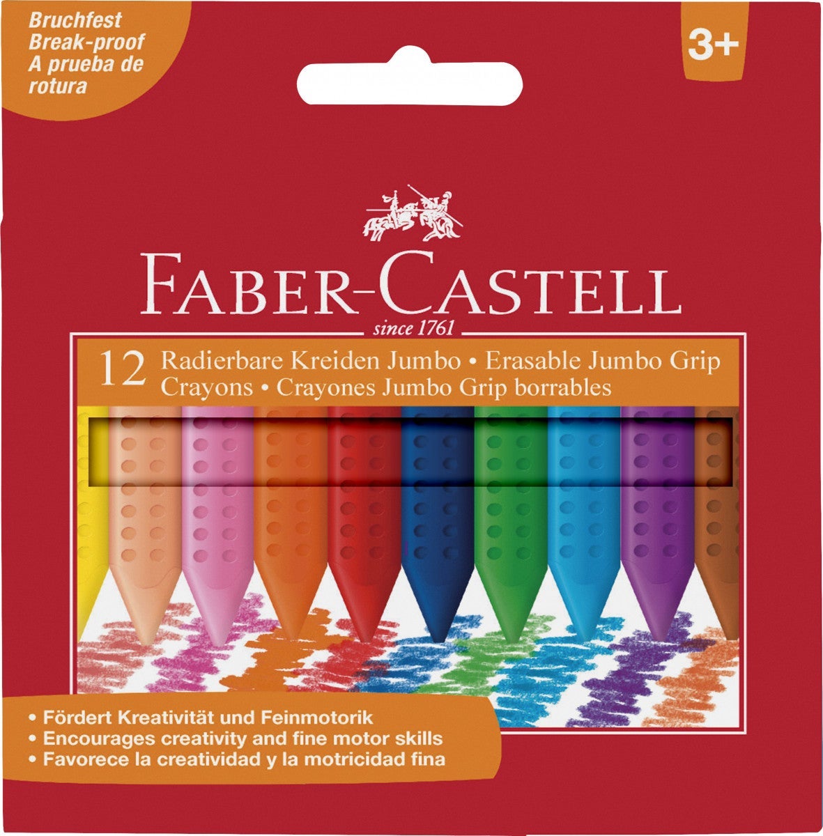 Fargestift Faber Jumbo Grip 12 Pk
