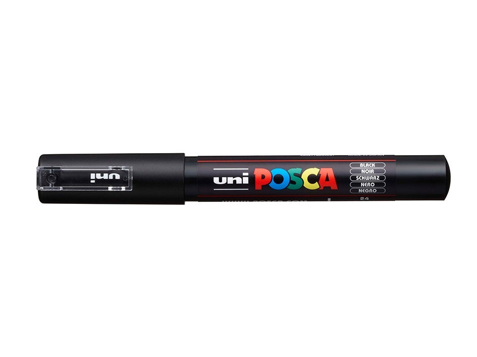 Tusj Uni Posca PC-1M Extra-Fine 0,7-1mm 24 Black