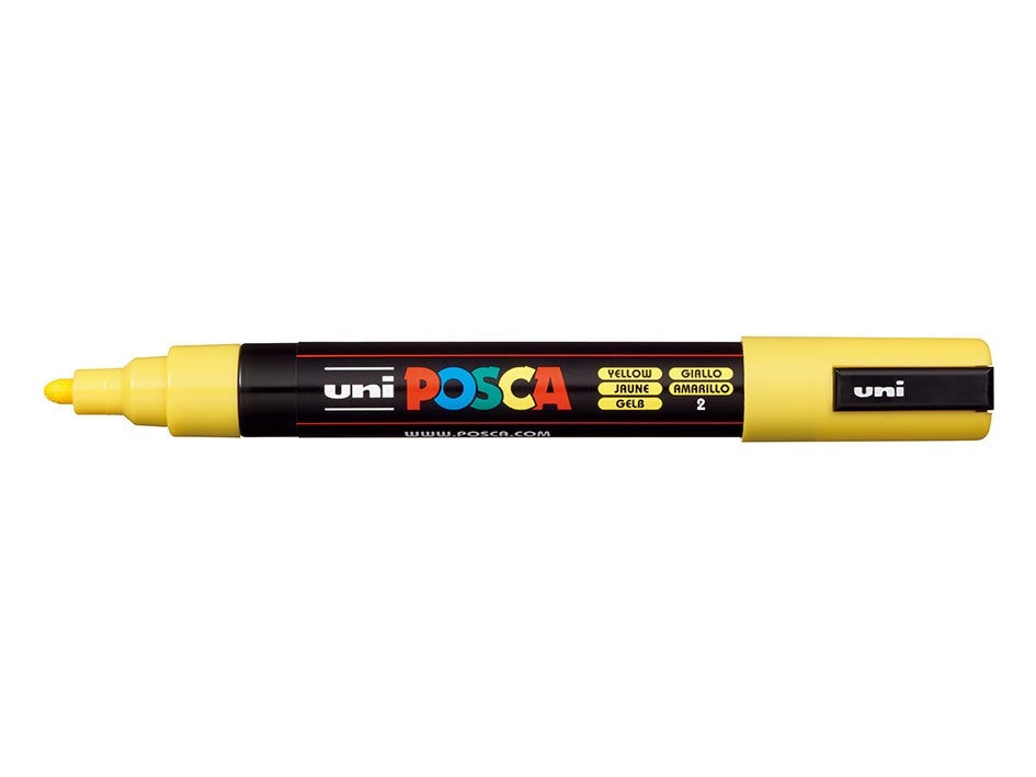 Tusj Uni Posca PC-5M Medium 1,8-2,5mm 2 Yellow