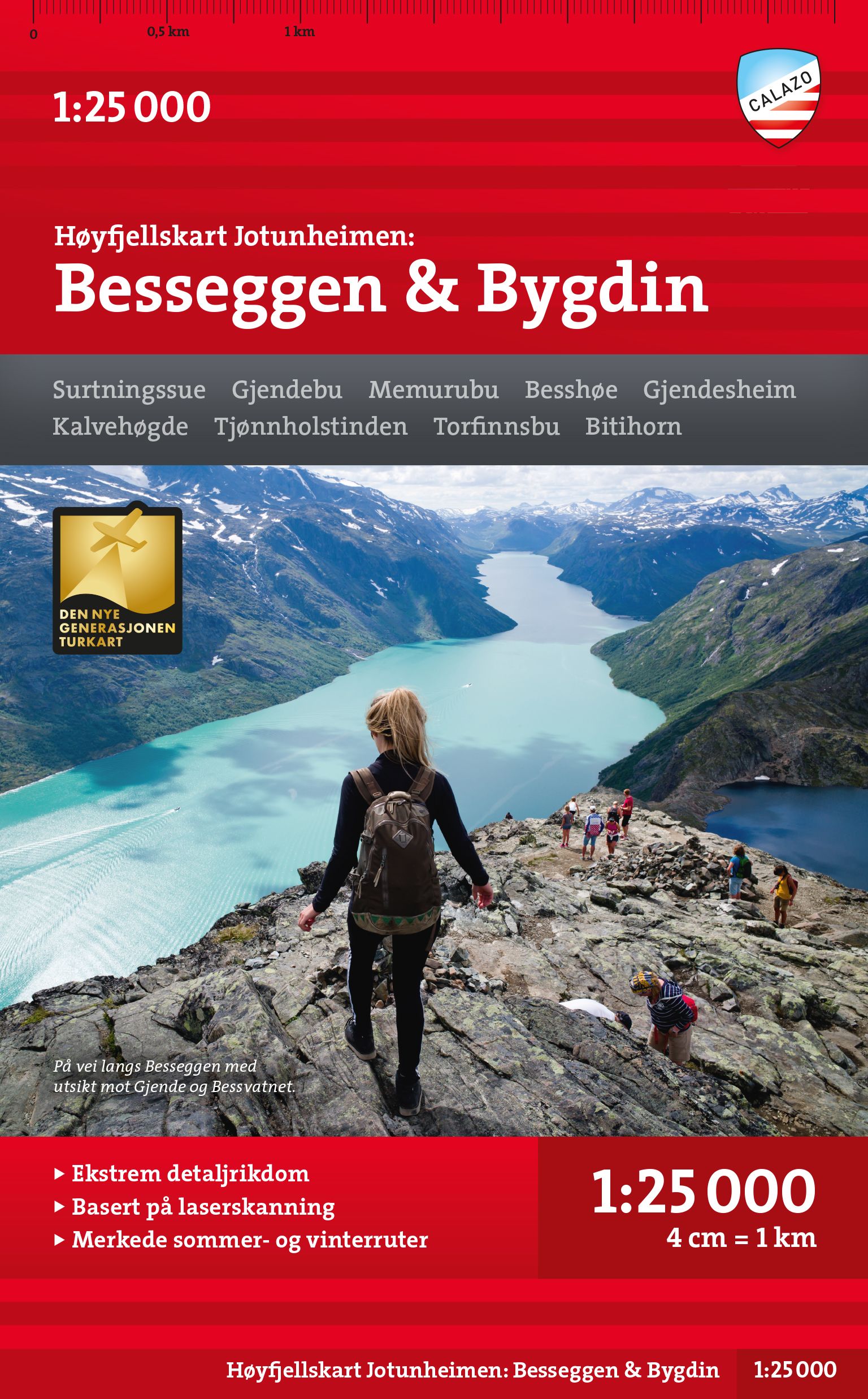 Jotunheimen: Besseggen & Bygdin - Hoyfjellskart
