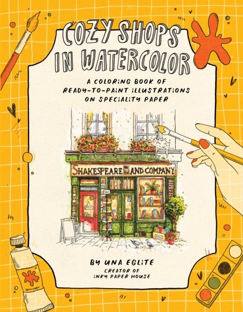 Cozy Shops in Watercolor - A Coloring Book of Ready-to-Paint Illustrations on Specialty Paper