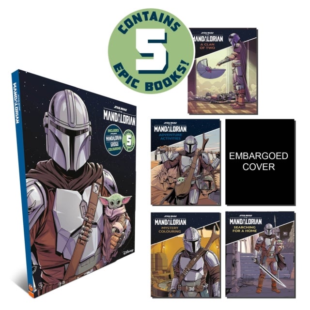 Star Wars The Mandalorian - Epic wallet containing 5 The Mandalorian and Grogu story, colouring and activity books!