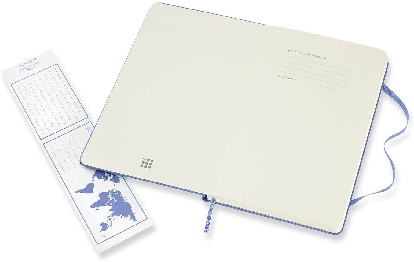 Moleskine Notatbok Hard L Linjert Hydrangea Blue