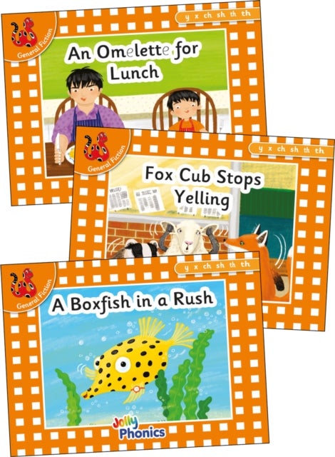 Jolly Phonics Orange Level Readers Set 6 - in Precursive Letters (British English edition)