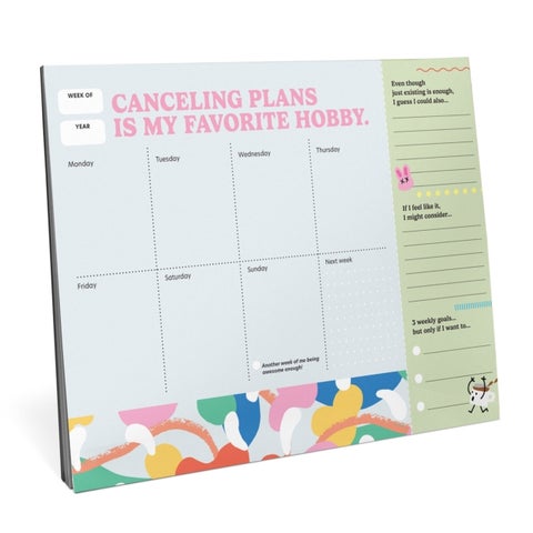 Em & Friends Struggle Is Real Weekly Desktop Planner