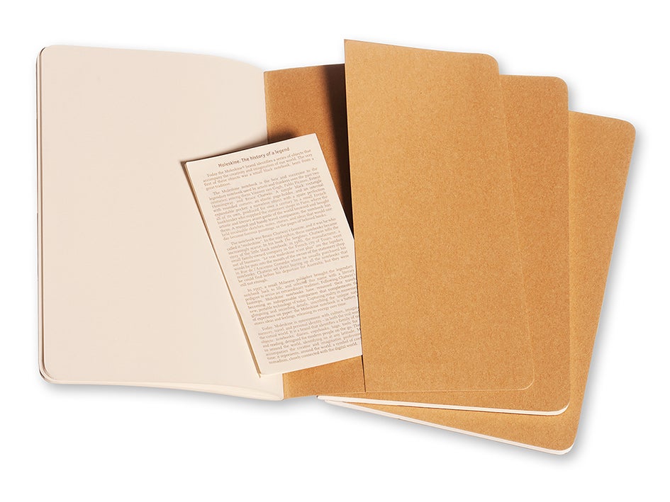 Moleskine Notatbok Cahier Ulinjert Kraft Large (3)