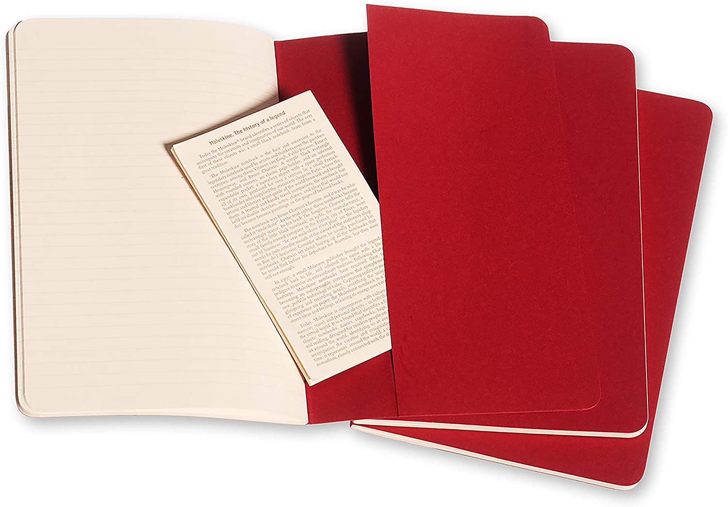 Moleskine Cahier Linj. Rød L (3)