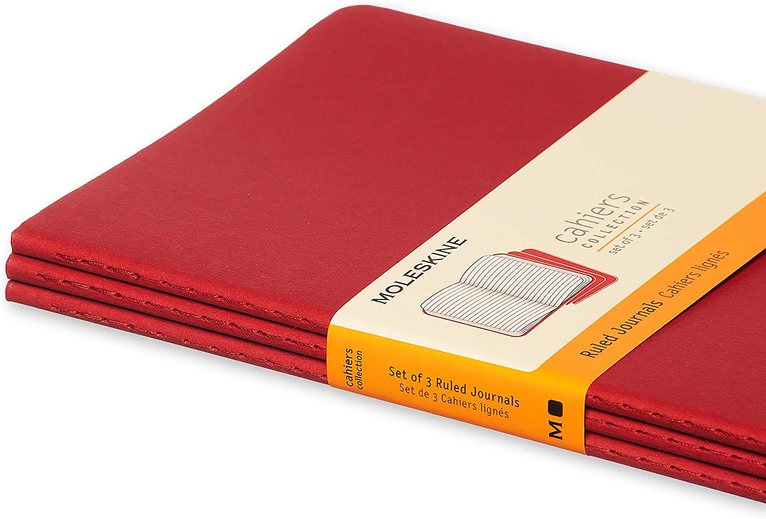 Moleskine Cahier Linj. Rød L (3)