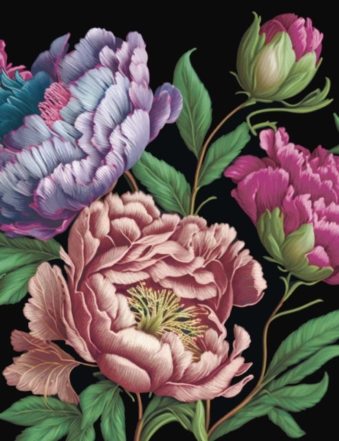 Peonies Journal - Lined Pages and Sprayed Edges