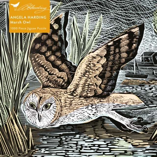 Adult Sustainable Jigsaw Puzzle Angela Harding: Marsh Owl - 1000-pieces. Ethical, Sustainable, Earth-friendly