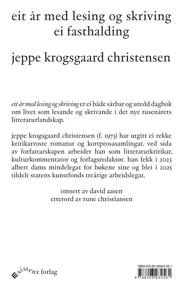 Eit år med lesing og skriving