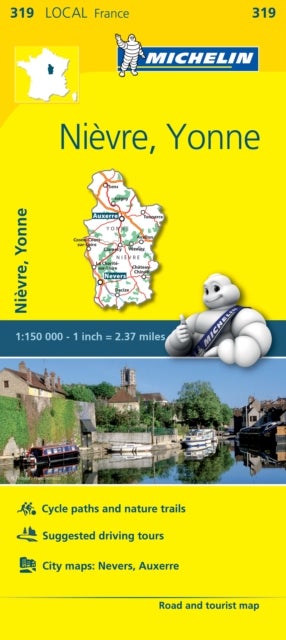 Nievre, Yonne, France Local Map 319