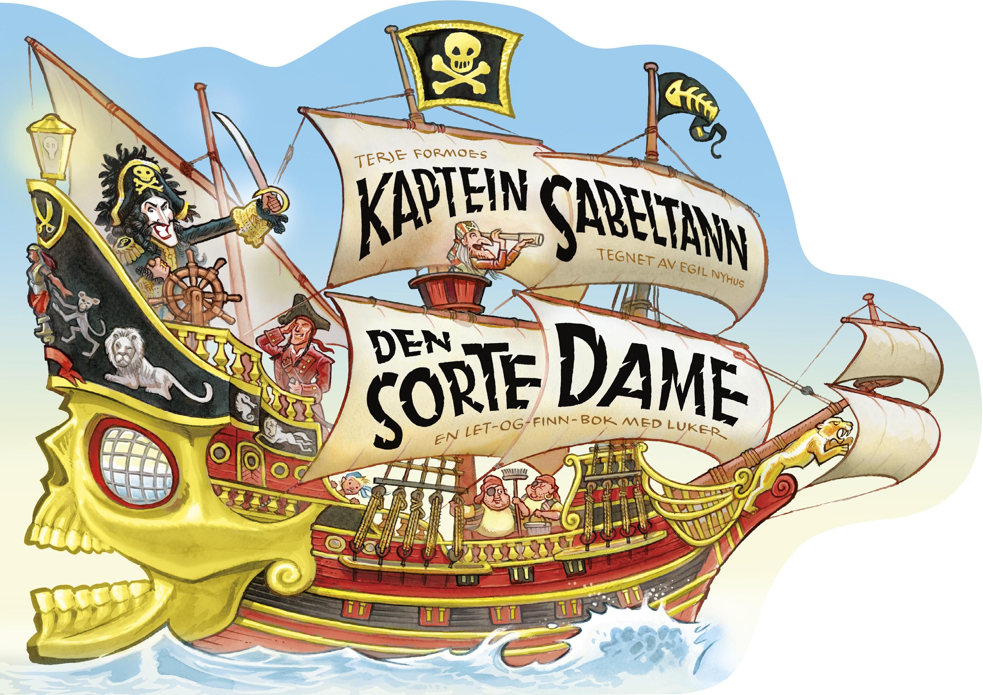 Kaptein Sabeltann og den sorte dame - en let-og-finn-bok med luker