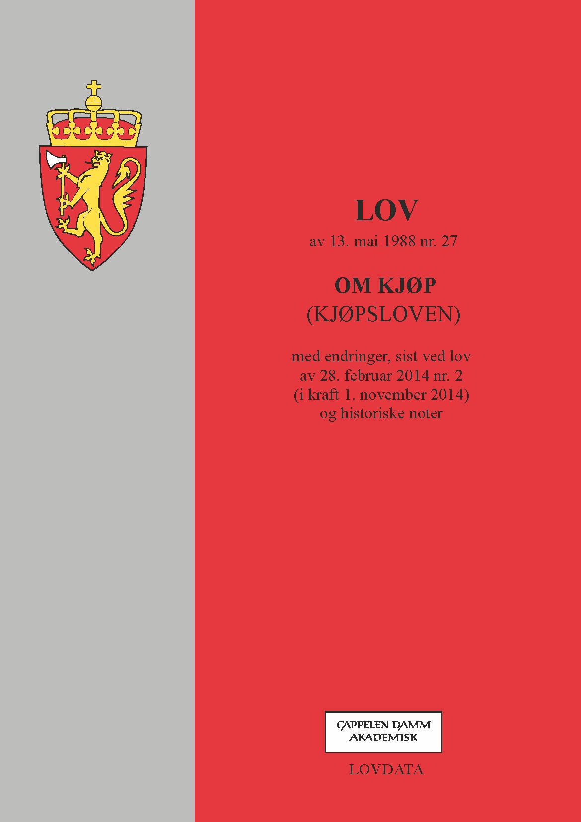 Lov om kjøp (kjøpsloven) av 13. mai 1988 nr. 27