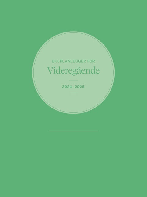 Ukeplanlegger for for lærere i videregående skole 2024-2025